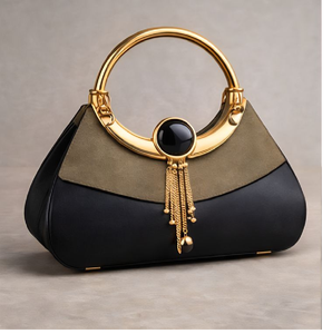 Pochette de soirée en ruban superposé doré chatoyant. Éclat radieux pour votre prochain événement. Disponible aux prix de gros. - Product Image 5