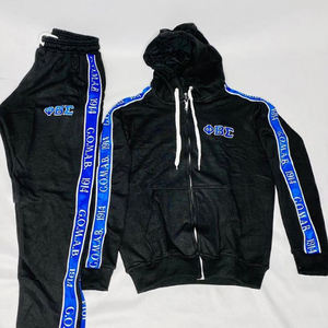 Survêtement en molleton pour homme brodé Phi Beta Sigma Fraternity |   Survêtement en coton personnalisé pour garçons, broderie PBS Fraternity - Product Image 5