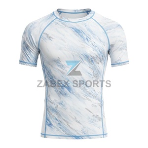 เสื้อรัดกล้ามเนื้อสำหรับผู้ชาย ZABEX SPORTS สำหรับ MMA แบบยืดได้ พร้อมโลโก้ด้านหน้า (แบบเลือกได้) - ชุดออกกำลังกายระบายอากาศได้ดี - Product Image 1