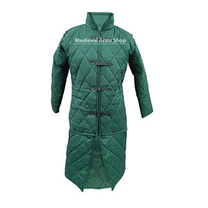 Gambesón Medieval Hecho a Mano, Abrigo Largo con Mangas Completas, Chaqueta Acolchada de Algodón, Armadura de Caballero para Recreación Histórica - Product Image 1