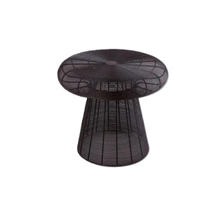 Modern Stainless <b>Steel</b> <b>Drum</b> Side Table with Laser Cut Lattice Design Home Living Room Decorative Furniture Stools - Product Image 3