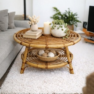 Mesa de Centro de Ratán Ecológica, Estilo Tropical para Exteriores, Diseño Moderno y Duradero para Patio o Balcón, Marca Ecológica - Product Image 2