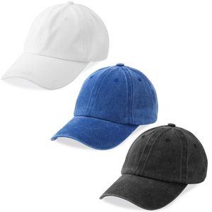 Lot de 3 casquettes de baseball non structurées en coton délavé style vintage, ajustables, pour hommes et femmes, vente en gros - Product Image 1
