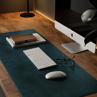 Tapis de bureau promotionnel moderne en cuir véritable, support d'écriture pour ordinateur portable, protège-bureau personnalisé, taille sur mesure, fait main, imprimé UV