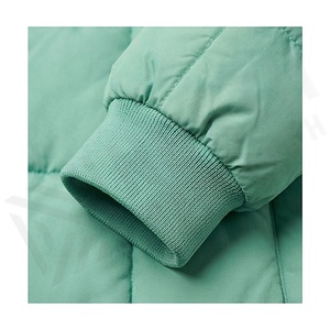 Hooded Quilted Waterproof <b>Bubble</b> Jacket Black Full Sleeve Winter Windproof Cotton Shell Knitted Fabric Polyester Filling Stand - Product Image 6