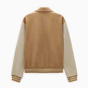 Varsity Jacket Furry Letters Embroidery Loose Breathable Men's Varsity Jackets OEM Design Serviced - Product Image 1