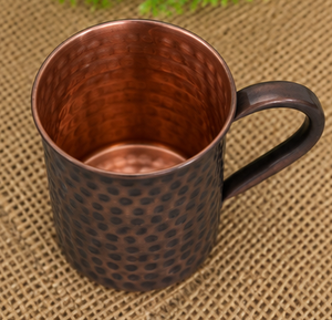 Taza de Cobre Martillado Antigua de Dos Tonos, Estilo Vintage, con Asa, Ecológica, para Uso Doméstico - Product Image 6