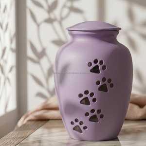 Indian Factory Aluminum <b>Cat</b> <b>Urn</b> Luxury Pet Cremation Keepsake with Secure Lid for Home or Columbarium - Product Image 2