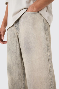 Jeans de Mezclilla Lavados Personalizados de Alta Calidad para Hombre, Corte Recto Casual, Bordados, Clásicos, Holgados, Estilo Hip Hop, Pantalones Vintage - Product Image 5