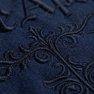 <b>Men's</b> <b>Navy</b> Blue Embroidered Hoodie Premium Cotton <b>Fleece</b> Pullover Streetwear Sweatshirt Custom Logo Wholesale Fashion - Product Image 6