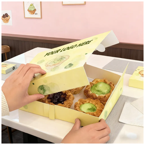 Cajas de Embalaje para Churros Impresas Personalizadas, Bolsas para Llevar, Caja de Cartón con Soporte para Tazas de Salsa, Contenedor para Galletas - Product Image 1