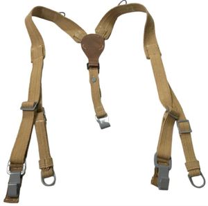 Tirantes de Lona Color Caqui con Correa en Y, Ajustables, Hebilla de Cobre, 2.5cm de Ancho, Poliéster, Estilo Militar Alemán M1942 M42 Dak - Product Image 4