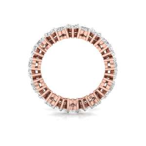 Bague d'éternité en diamant cultivé en laboratoire en forme de cœur, plaquée or 10 carats, élégante et luxueuse, pour femme, pour mariage ou anniversaire - Product Image 2