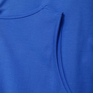 Men Solid Color Knitted Tank Top O-Neck Casual Style Royal Blue Athletic Fit Workout Vest Stretchable Fabric - Product Image 4