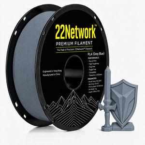 Filamento PLA Gris Azulado 22Network de 1.75mm, Bobina de 1KG, Filamento para Impresora 3D Industrial, Alta Velocidad 300mm/s, OEM ODM, Directo de Fábrica - Product Image 1