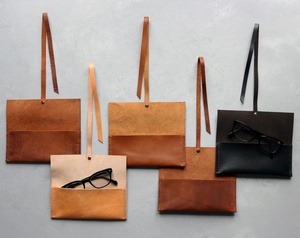 Crunch Da kính cuộn Kính mắt trường hợp Buff ẩn da chủ quang học biểu tượng tùy chỉnh phong cách cổ điển da Kính mát chủ - Product Image 5