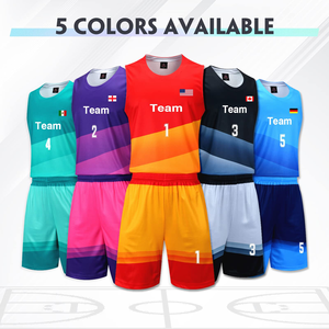Ensemble de maillot et short de basket-ball noir et orange, uniforme d'équipe personnalisé - Product Image 4