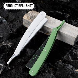 Professional Barber Shavette <b>Razor</b>, Stainless Steel <b>Straight</b> Edge <b>Razor</b>, Replaceable Blade Barber <b>Razor</b> for Hairline, - Product Image 2
