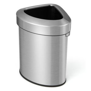Smart 60L Stainless Steel Trash <b>Bin</b> with <b>Lid</b> Anti-Slip Bottom Corner Design - Product Image 1