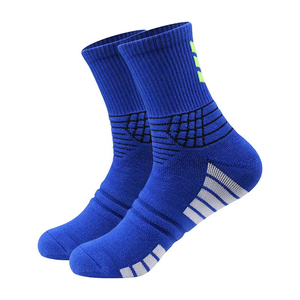 Chaussettes de sport montantes en Spandex/Polyester pour l'automne, personnalisables, professionnelles, pour la course, le yoga, le basketball, à séchage rapide, avec doublure en coton, vente en gros - Product Image 6