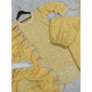 เสื้อผู้หญิงดีไซน์เนอร์และพลาสพร้อมชุดงานปักลาย dupatta - Product Image 4