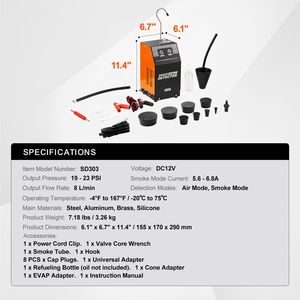 Rilevatore di perdite di fumo per sistemi EVAP automobilistici, efficiente per l'identificazione di perdite - Product Image 4
