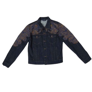 Veste brodée pour homme, très tendance, designs hivernaux high street, denim de haute qualité - Product Image 1