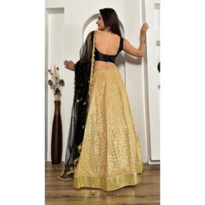 Magnifique Lehenga Choli avec bordure en feuille pour les occasions spéciales - Product Image 4