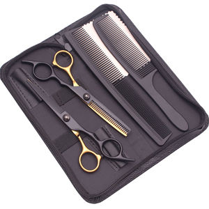 Ciseaux de coiffure 6'' en acier inoxydable JP, ensemble de ciseaux de barbier professionnels pour la coupe de cheveux, avec sac inclus - Product Image 5