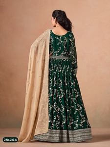 Nouvelle tendance élégante en matière de vêtements : Faux Georgette avec Salwar Kameez brodé, tenue traditionnelle pour femmes, fournisseur Inde. - Product Image 6