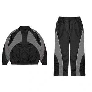 Conjunto Deportivo Personalizado para Hombre, Estilo Urbano y Tecnológico, Chaqueta Cortavientos con Parches Reflectantes, Resistente al Viento, para Correr, 2 Piezas, 2026 - Product Image 2