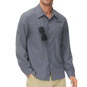 เสื้อเชิ้ตเดินป่าสำหรับผู้ชาย แบบ OEM แห้งเร็ว เหมาะสำหรับใส่เที่ยวฤดูร้อน ตกปลา เดินป่า และท่องเที่ยว - Product Image 1