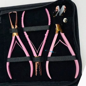 Kit de Pinzas Profesionales para Extensiones de Cabello en Oro Rosa, Pinza de Presión de Acero Inoxidable con Logotipo Personalizado, Juego de Herramientas Profesionales para el Cabello - Product Image 2