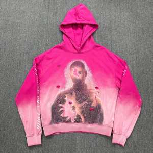 Sudadera con Capucha Extra Grande para Hombre, Estilo Desgastado por el Sol, con Detalles Desgastados y Acabado Vintage Streetwear - Product Image 1