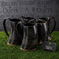 Mug à boire artisanal en corne naturelle, mug viking en corne, gobelet en corne, vaisselle rustique