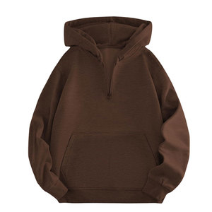 Sweat-shirts d'hiver unisexes à col demi-zippé et épaules tombantes 100% coton avec design personnalisable, coupe oversize, style streetwear, couleur unie - Product Image 6