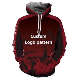 Sudadera Oversize de Hombre con Estampado Digital Completo en el Pecho, Hombros Caídos, Estilo Urbano, Tejido French Terry, Holgada, para Otoño - Product Image 2