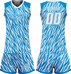 Tenue de volley-ball SpikeStorm Pro AeroSpike Elite, kit de volley-ball ThunderHit Premium, 100 % polyester, impression par sublimation intégrale - Product Image 1