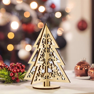 Décoration de table de Noël en bois 3D personnalisée, figurine jouet de conception nouvelle, cadeau - Product Image 4