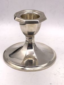 Large <b>Silver</b> Candle Holder Ornamental Taper <b>Candlestick</b> Statement Decor Majestic Refinement - Product Image 5