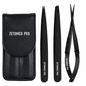 Nouvelle Arrivée Pince à Épiler Inclinée pour Sourcils en Acier Inoxydable, Outil Pointu à Prix Abordable, Ciseaux à Ressort avec Logo par ZETOMED PRO - Product Image 1