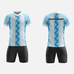 Conjunto de Uniforme de Fútbol Unisex Personalizado de Última Moda, Transpirable, 100% Poliéster, Color Personalizado, Venta al Por Mayor OEM - Product Image 3
