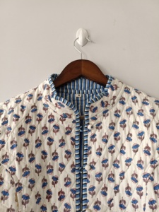 <b>Ladies</b> Reversible Floral Printed Winter Bomber <b>Jacket</b> 100% Cotton - Product Image 2