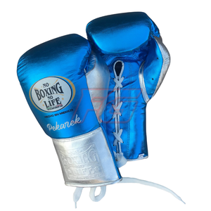 Custom No Boxing No Life Gloves Genuine Leather Hook & Loop Lace-up Closure Strap Gloves Training Sparring Moisture Wicking - Product Image 2