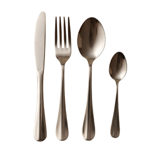 Ensemble de couverts en acier inoxydable de qualité supérieure avec manche carré moderne, finition polie miroir, ensemble de couverts durables pour hôtel et restaurant - Product Image 2