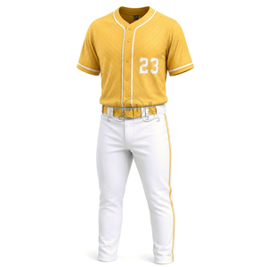 Maillot de baseball pour homme avec numéro 23 imprimé par sublimation, pantalon blanc, manches courtes, polyester respirant, coupe régulière - Product Image 2