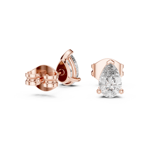 Pendientes con Diamantes Cultivados en Laboratorio de 0.5CT, Corte Pera, Engastados en Oro Blanco de 18KT, para Mujer, Regalo de Compromiso, Boda, San Valentín, Uso Diario - Product Image 5