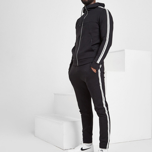 Nouvel Arrivage Haute Qualité Survêtement de Football Unisexe en Polaire Technique Zippé Uni avec Logo pour Hommes, incluant Sweat à Capuche et Pantalon de Jogging - Product Image 4