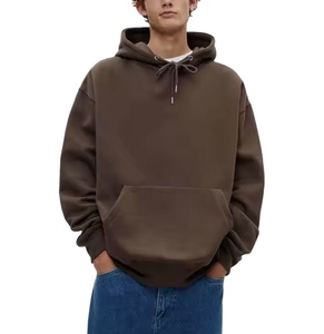 Fabrication de sweats à capuche en coton vierge avec logo personnalisé pour hommes sweat à capuche épais et surdimensionné en polaire épaisse avec grande poche 2025 - Product Image 4