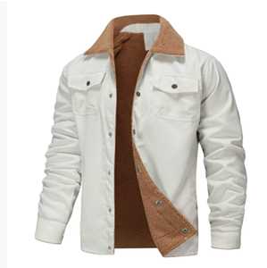 Veste de travail en toile épaisse de haute qualité avec logo personnalisé, veste vintage en toile de coton épaisse pour homme, fermeture éclair, hiver - Product Image 2